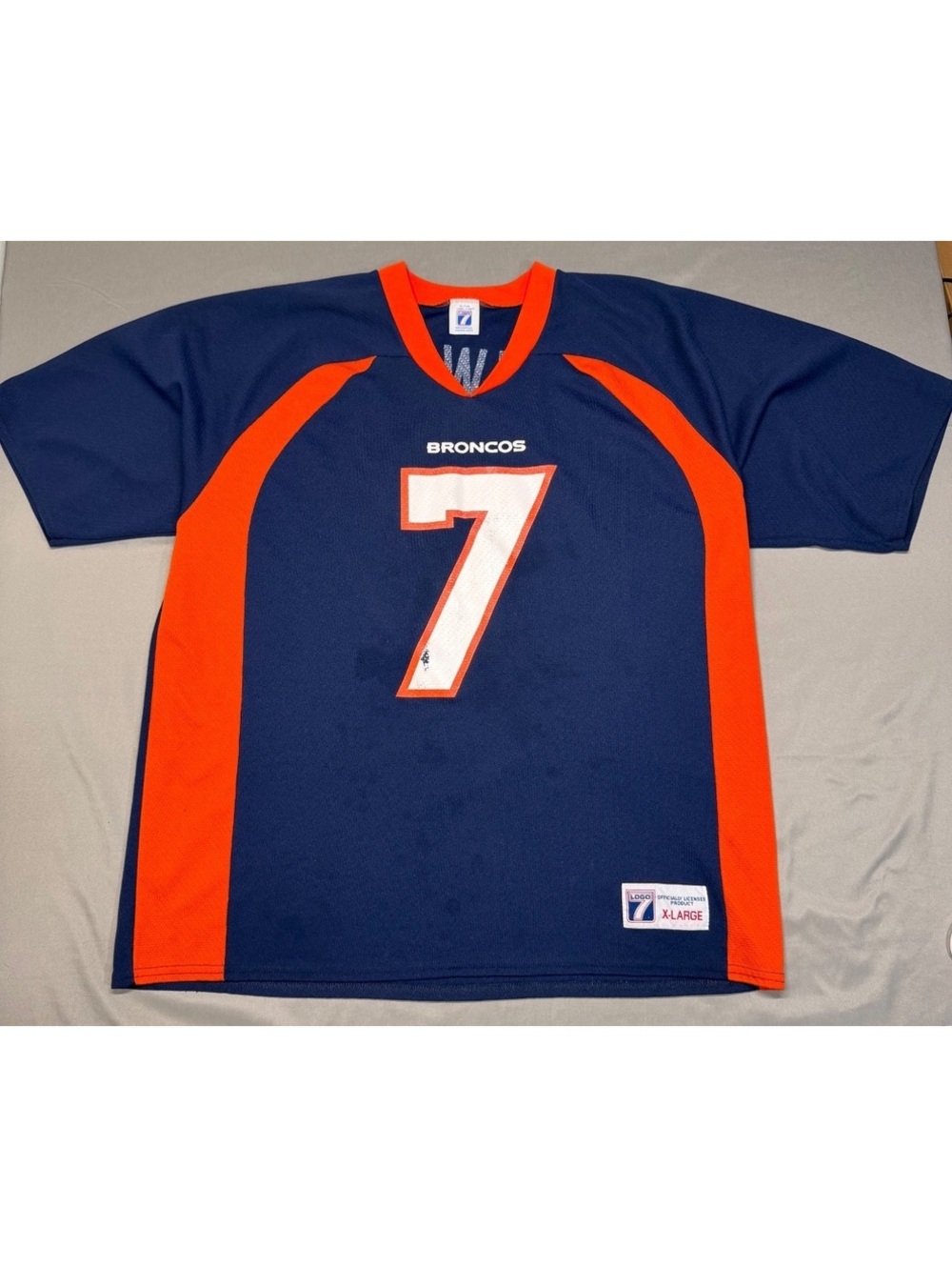 Vintage Logo 7 Denver Broncos #7 Football Jersey XL